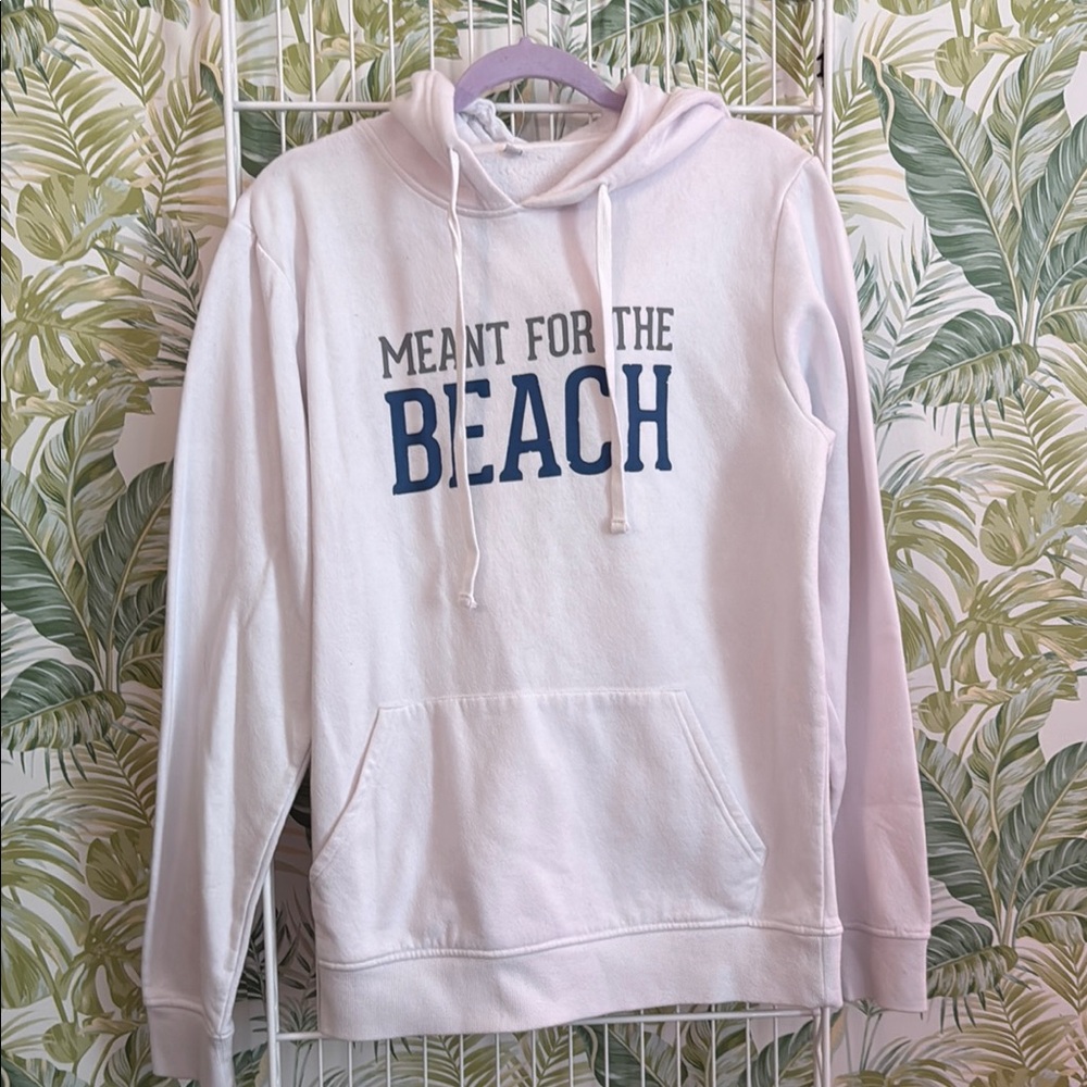 Blue and White Beach Hoodie